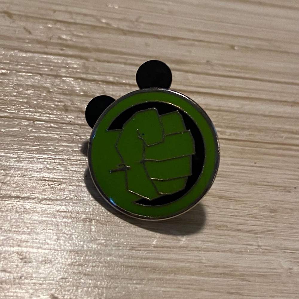 Disney parks Marvel Avenger Hulk Punch Fist Glitter Enamel Pin limited edition